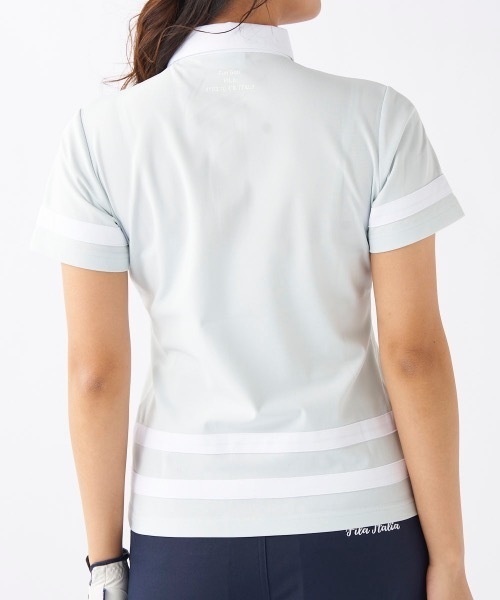 FILA GOLF（フィラゴルフ ）の「【FILA GOLF/フィラゴルフ】レディース半袖シャツ　ゴルフ　吸汗速乾　UVカット（シャツ/ブラウス・レディース・ホワイト/ライトブルー/ダークネイビー・MEDIUM/LARGE/X-LARGE）」の17枚目の写真