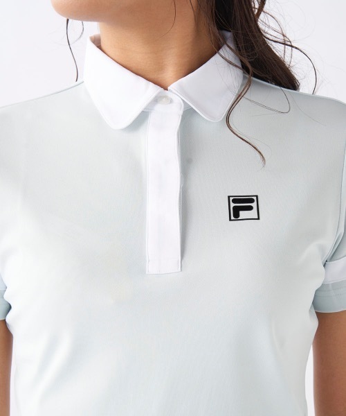 FILA GOLF（フィラゴルフ ）の「【FILA GOLF/フィラゴルフ】レディース半袖シャツ　ゴルフ　吸汗速乾　UVカット（シャツ/ブラウス・レディース・ホワイト/ライトブルー/ダークネイビー・MEDIUM/LARGE/X-LARGE）」の18枚目の写真