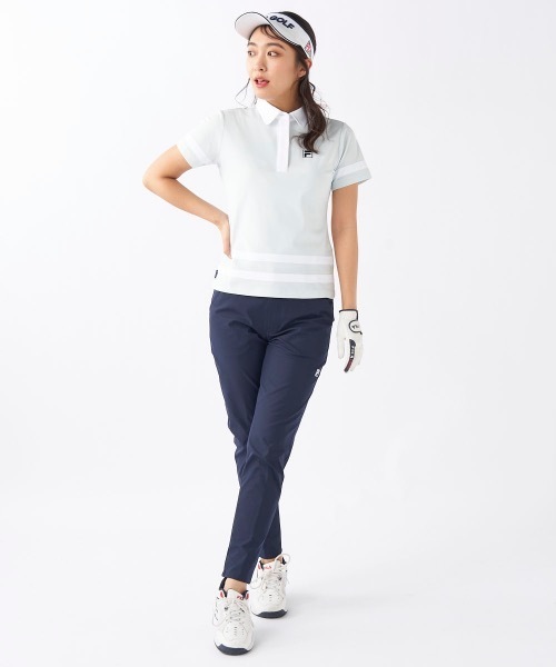 FILA GOLF（フィラゴルフ ）の「【FILA GOLF/フィラゴルフ】レディース半袖シャツ　ゴルフ　吸汗速乾　UVカット（シャツ/ブラウス・レディース・ホワイト/ライトブルー/ダークネイビー・MEDIUM/LARGE/X-LARGE）」の20枚目の写真