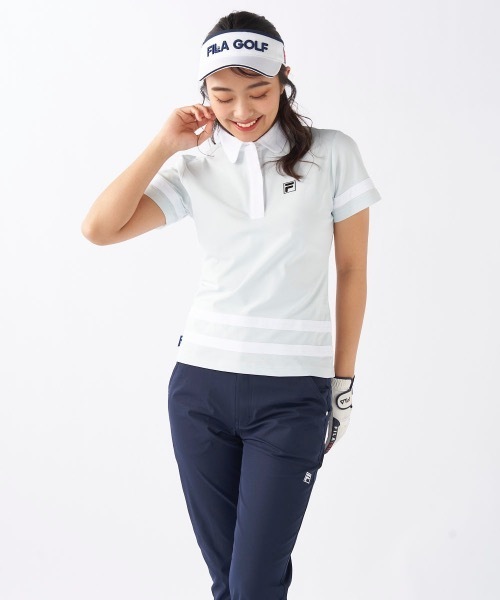 FILA GOLF（フィラゴルフ ）の「【FILA GOLF/フィラゴルフ】レディース半袖シャツ　ゴルフ　吸汗速乾　UVカット（シャツ/ブラウス・レディース・ホワイト/ライトブルー/ダークネイビー・MEDIUM/LARGE/X-LARGE）」の22枚目の写真