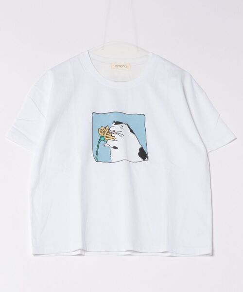 aimoha(アイモハ)の「猫プリントTシャツ(Tシャツ/カットソー・レディース・イエロー/ピンク/ブラック/ホワイト・FREE)」の15枚目の写真