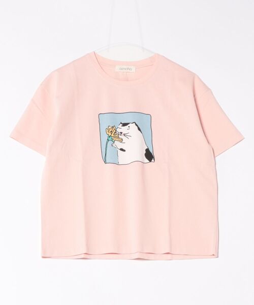 aimoha(アイモハ)の「猫プリントTシャツ(Tシャツ/カットソー・レディース・イエロー/ピンク/ブラック/ホワイト・FREE)」の18枚目の写真