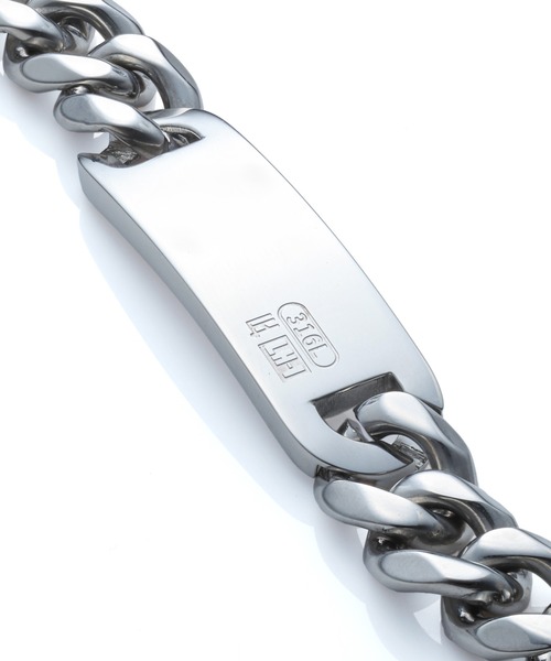 LION HEART(ライオンハート)の「【限定展開】“LH-1”IDブレスレット/サージカルステンレス(金属アレルギー対応)【LION HEART / ライオンハート】(ブレスレット・メンズ・シルバー・M)」の4枚目の写真