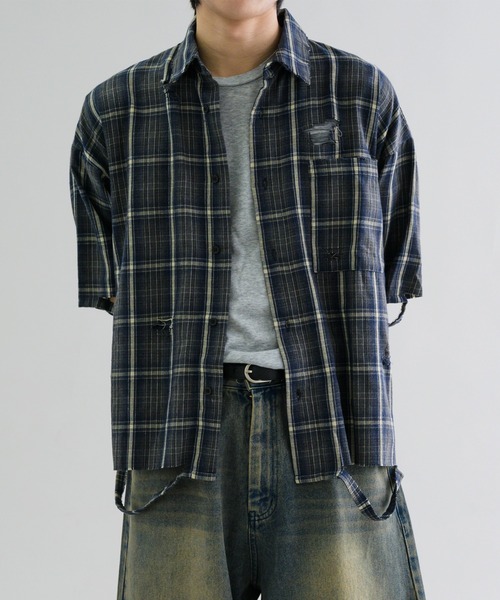 epnok ジャケットライクハーフスリーブシャツ EPNK】Jacket like half sleeve shirt / ジャケットライクハーフ
