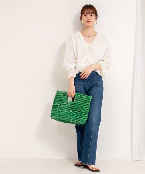 Rie Miller プリーツカラー2WAYブラウス Rie Miller ブラウス シャツ プリーツカラー2WAYブラウス