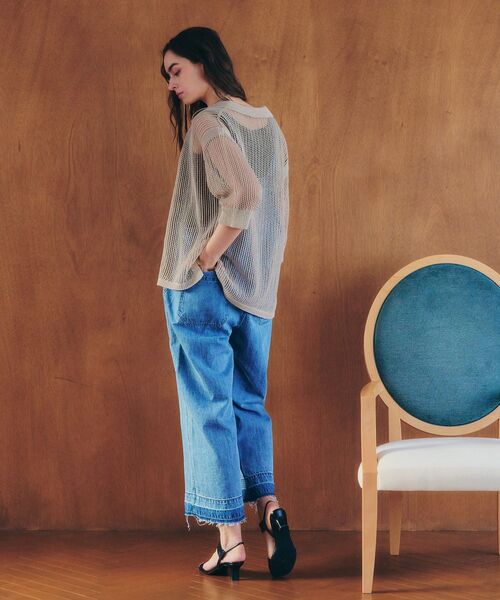 Editt by YECCA VECCA（エディットバイイェッカヴェッカ）の「綿麻デニムサロペット（サロペット/オーバーオール・レディース・インディゴブルー/ライトインディゴブルー・FREE）」の17枚目の写真