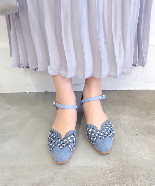 cava cava（サヴァサヴァ）の「ポインテッドセパレートパンプス　1320676（パンプス・レディース・ライトブルー/ブラック/ゴールド・24cm/23.5cm/23cm/22.5cm/24.5cm）」の2枚目の写真