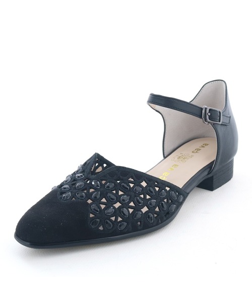 cava cava（サヴァサヴァ）の「ポインテッドセパレートパンプス　1320676（パンプス・レディース・ライトブルー/ブラック/ゴールド・24cm/23.5cm/23cm/22.5cm/24.5cm）」の9枚目の写真