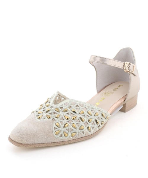 cava cava（サヴァサヴァ）の「ポインテッドセパレートパンプス　1320676（パンプス・レディース・ライトブルー/ブラック/ゴールド・24cm/23.5cm/23cm/22.5cm/24.5cm）」の7枚目の写真