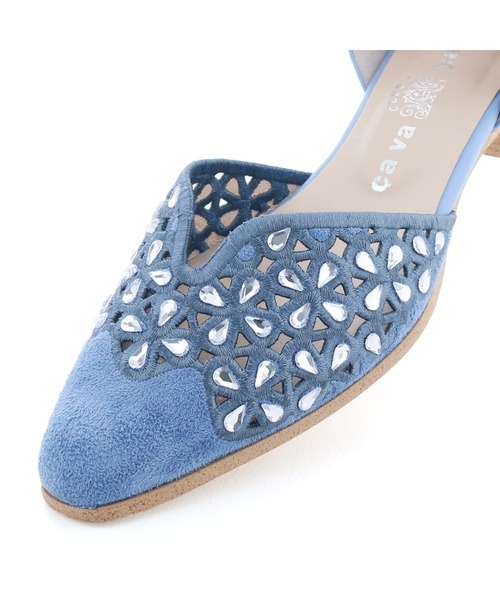 cava cava（サヴァサヴァ）の「ポインテッドセパレートパンプス　1320676（パンプス・レディース・ライトブルー/ブラック/ゴールド・24cm/23.5cm/23cm/22.5cm/24.5cm）」の22枚目の写真