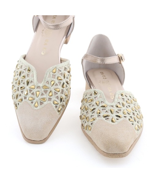 cava cava（サヴァサヴァ）の「ポインテッドセパレートパンプス　1320676（パンプス・レディース・ライトブルー/ブラック/ゴールド・24cm/23.5cm/23cm/22.5cm/24.5cm）」の14枚目の写真