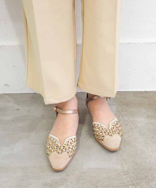 cava cava（サヴァサヴァ）の「ポインテッドセパレートパンプス　1320676（パンプス・レディース・ライトブルー/ブラック/ゴールド・24cm/23.5cm/23cm/22.5cm/24.5cm）」の19枚目の写真