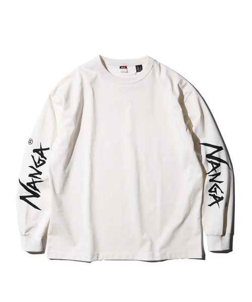 NANGA(ナンガ)の「NANGA / ナンガ ECO HYBRID SLV LOGO L/S TEE エコハイブリッド スリーブ ロゴ ロングスリーブTシャツ(Tシャツ/カットソー・メンズ・ブラック/ホワイト・MEDIUM/LARGE/X-LARGE)」の4枚目の写真