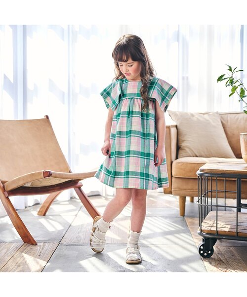 apres les cours（アプレレクール）の「【WEB限定/ジュニア対応】まいにちワンピース（ワンピース・キッズ・サックスブルー/イエロー/グリーン/レッド・100/110/120/130/140/90/80）」の21枚目の写真