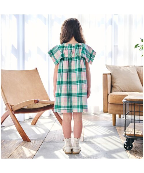 apres les cours（アプレレクール）の「【WEB限定/ジュニア対応】まいにちワンピース（ワンピース・キッズ・サックスブルー/イエロー/グリーン/レッド・100/110/120/130/140/90/80）」の20枚目の写真