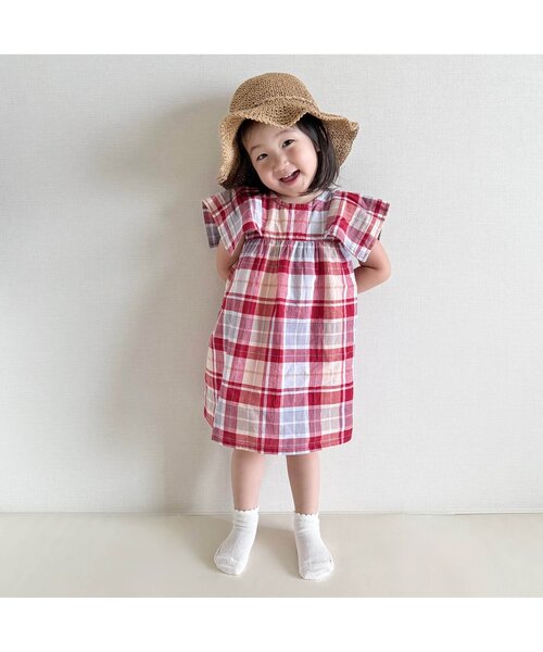 apres les cours（アプレレクール）の「【WEB限定/ジュニア対応】まいにちワンピース（ワンピース・キッズ・サックスブルー/イエロー/グリーン/レッド・100/110/120/130/140/90/80）」の19枚目の写真