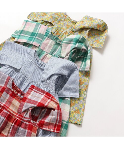 apres les cours（アプレレクール）の「【WEB限定/ジュニア対応】まいにちワンピース（ワンピース・キッズ・サックスブルー/イエロー/グリーン/レッド・100/110/120/130/140/90/80）」の14枚目の写真