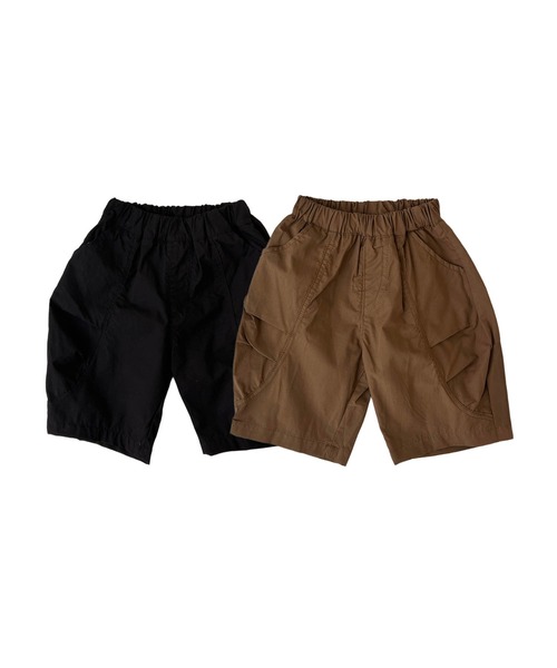aimoha(アイモハ)の「【aimoha-KIDS-】リラックスカーゴショートパンツ (SS)(カーゴパンツ・キッズ・ブラック/チョコ/ライトベージュ/パープル・110/130/120/90/100)」の5枚目の写真