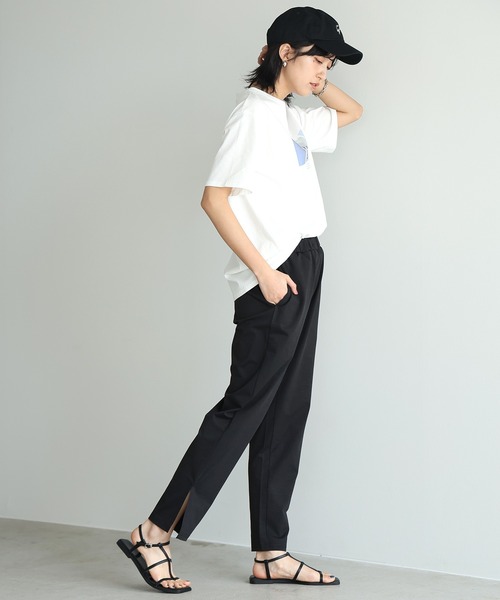 itto...（イット）の「【素早く乾いてさらっと快適！UVカット(UPF50+)＆速乾&接触冷感＆洗濯OK】DRYタッチスリットロングパンツ（スラックス・レディース・サンドベージュ/ブラック/チャコール・XL/L/M）」の22枚目の写真