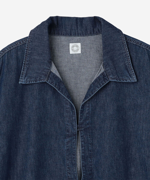 BSHOP購入『オーシバル/ORCIVAL』丸襟ロングスリーブデニムシャツ ORCIVAL | ライトデニム スキッパー半袖シャツ MEN（シャツ