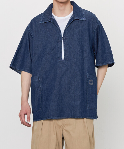 ORCIVAL オーシバル リネン半袖セーラーシャツ WOMEN ORCIVAL