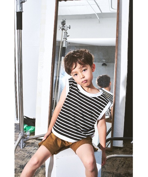 maarook(マルーク)の「ツイルストレッチラインショートパンツ(その他パンツ・キッズ・グリーン/ベージュ・160cm/150cm/140cm)」の6枚目の写真