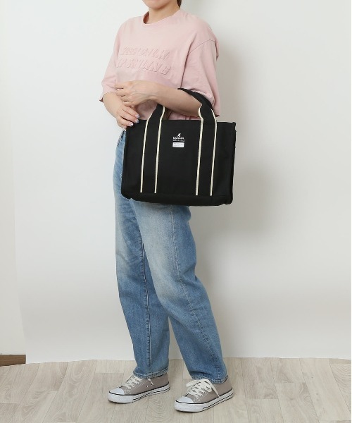 KANGOL(カンゴール)の「KANGOL KGC-2 2WAYバッグ(トートバッグ・レディース・ネイビー/ブラック/ホワイト・FREE)」の6枚目の写真