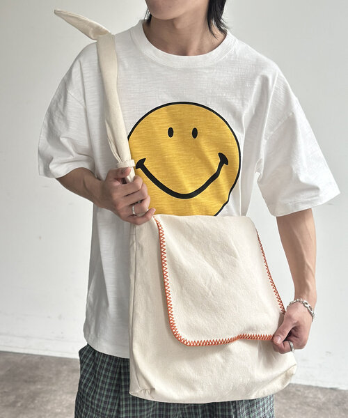 CPCM（シーピーシーエム）の「ステッチフラップショルダーバッグ（ショルダーバッグ・メンズ・ネイビー/ブラック/アイボリー/ブラック系その他・FREE）」の6枚目の写真