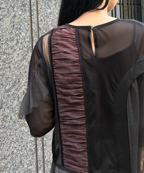 &g'aime(アンジェム)の「【&g’aime】MIXアシンメトリーブラウス MIX Asymmetrical Blouse(シャツ/ブラウス・レディース・ライトグレー/ブラック/チャコールグレー・FREE)」の11枚目の写真