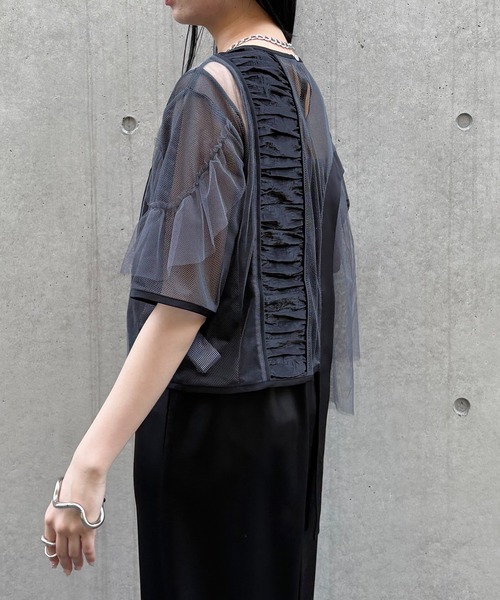 &g'aime(アンジェム)の「【&g’aime】MIXアシンメトリーブラウス MIX Asymmetrical Blouse(シャツ/ブラウス・レディース・ライトグレー/ブラック/チャコールグレー・FREE)」の21枚目の写真