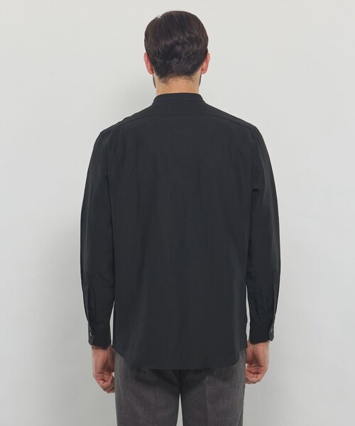 MACKINTOSH LONDON（マッキントッシュ ロンドン）の「【LEON掲載】ハイカウントリネンバンドカラーシャツ（シャツ/ブラウス・メンズ・グリーン系その他5/ホワイト/ブラック・XL/L/M）」の4枚目の写真