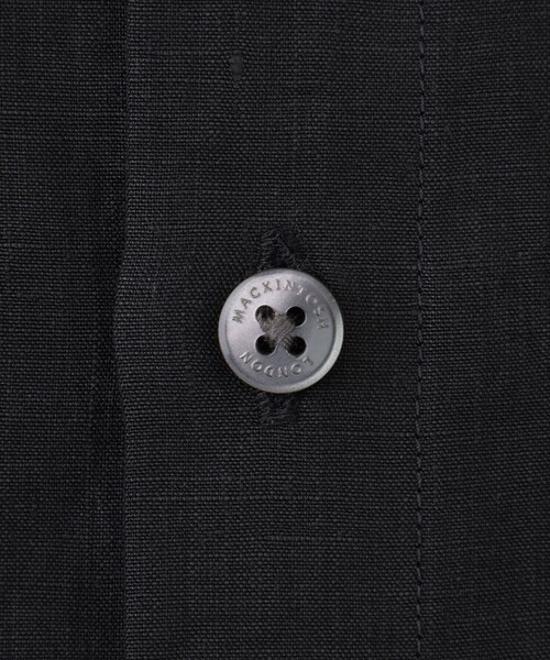 MACKINTOSH LONDON（マッキントッシュ ロンドン）の「【LEON掲載】ハイカウントリネンバンドカラーシャツ（シャツ/ブラウス・メンズ・グリーン系その他5/ホワイト/ブラック・XL/L/M）」の6枚目の写真