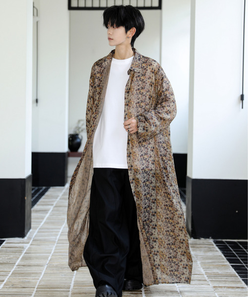 neos(ネオス)の「【neos】ロングシルエット レオパード フラワー 総柄 レトロ シアー シャツ(シャツ/ブラウス・メンズ・その他1/その他2/その他3・MEDIUM/LARGE)」の3枚目の写真