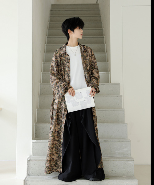 neos(ネオス)の「【neos】ロングシルエット レオパード フラワー 総柄 レトロ シアー シャツ(シャツ/ブラウス・メンズ・その他1/その他2/その他3・MEDIUM/LARGE)」の5枚目の写真