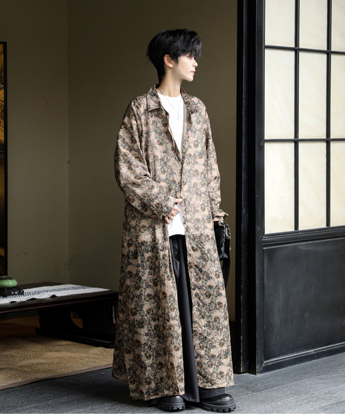 neos(ネオス)の「【neos】ロングシルエット レオパード フラワー 総柄 レトロ シアー シャツ(シャツ/ブラウス・メンズ・その他1/その他2/その他3・MEDIUM/LARGE)」の6枚目の写真