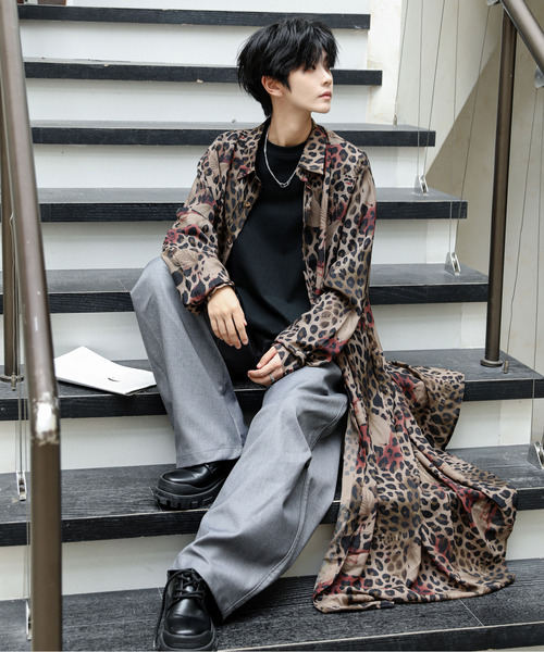 neos(ネオス)の「【neos】ロングシルエット レオパード フラワー 総柄 レトロ シアー シャツ(シャツ/ブラウス・メンズ・その他1/その他2/その他3・MEDIUM/LARGE)」の11枚目の写真