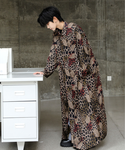 neos(ネオス)の「【neos】ロングシルエット レオパード フラワー 総柄 レトロ シアー シャツ(シャツ/ブラウス・メンズ・その他1/その他2/その他3・MEDIUM/LARGE)」の14枚目の写真
