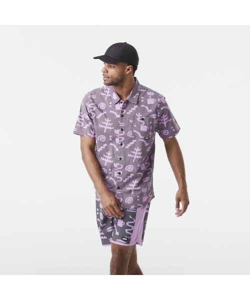 PICTURE ORGANIC CLOTHING(ピクチャーオーガニッククロージング)の「【PICTURE/ピクチャー】MATAIKONA SS SHIRT 半袖 総柄シャツ(シャツ/ブラウス・メンズ・パープル/ホワイト×レッド/ブラック系その他/ブラック系その他2/オレンジ系その他/グリーン系その他・MEDIUM/LARGE)」の22枚目の写真