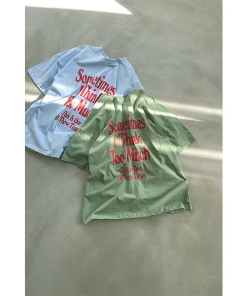 marjour（マージュール）の「LOGO OVER TEE（Tシャツ/カットソー・レディース・グリーン/ブルー・M）」の20枚目の写真