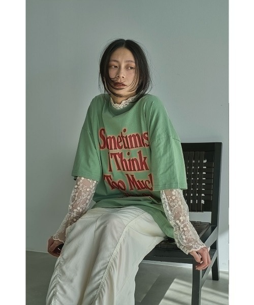 marjour（マージュール）の「LOGO OVER TEE（Tシャツ/カットソー・レディース・グリーン/ブルー・M）」の21枚目の写真