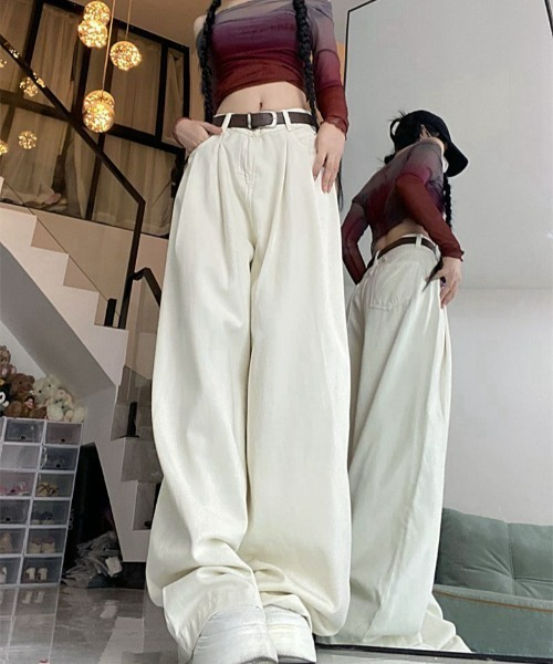 REBALANCE(リバランス)の「ワイドカラーデニム(デニムパンツ・レディース・C/A/B・X-LARGE/LARGE/MEDIUM)」の4枚目の写真