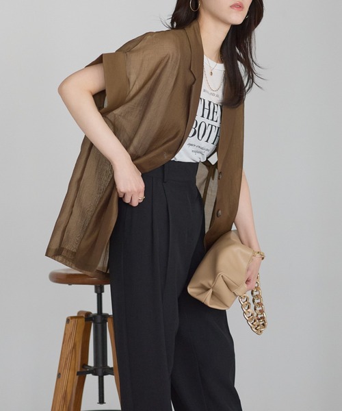 2WAYストレッチタフタ ギャザーブルゾン（その他アウター）｜23区 L