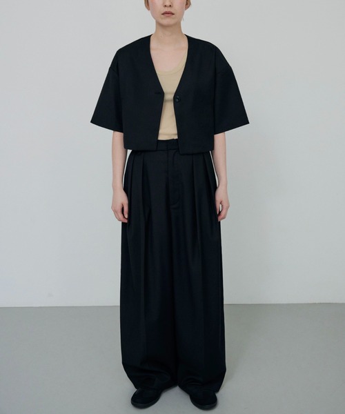 lit（リット）の「W Loop Wide Pants（スラックス・レディース・ブラック/キナリ/ブラウン/グレイッシュベージュ・36/38）」の13枚目の写真