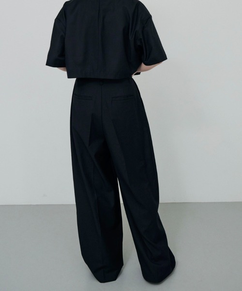 lit（リット）の「W Loop Wide Pants（スラックス・レディース・ブラック/キナリ/ブラウン/グレイッシュベージュ・36/38）」の12枚目の写真