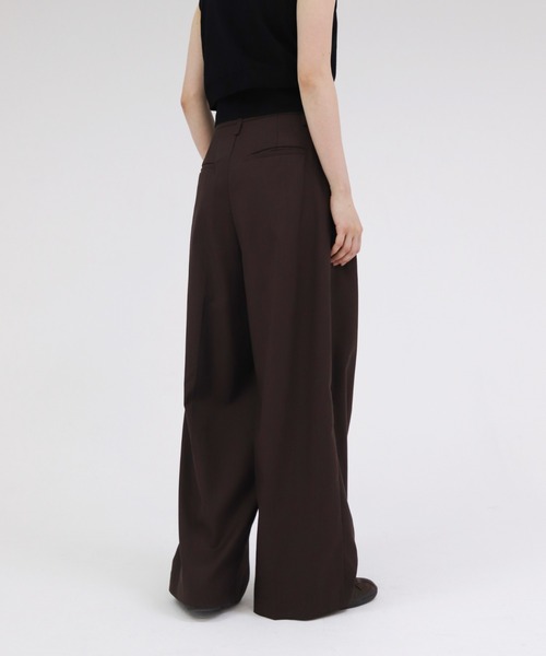 lit（リット）の「W Loop Wide Pants（スラックス・レディース・ブラック/キナリ/ブラウン/グレイッシュベージュ・36/38）」の22枚目の写真