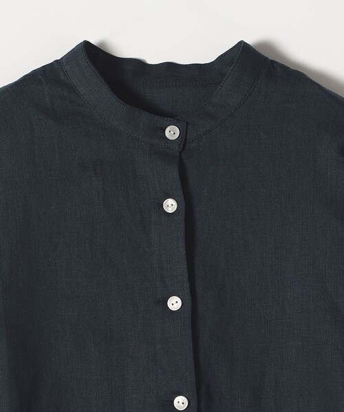 セール】SHIPS any:〈洗濯機可能〉リネン ミックス リボン ペプラム