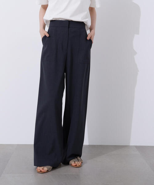 N.（N. Natural Beauty Basic）（エヌエヌナチュラルビューティーベーシック）の「【PS/低身長サイズ】ドライタッチストレートワイドパンツ《WEB限定商品》（その他パンツ・レディース・チャコールグレー/マスタード・MEDIUM/PS）」の5枚目の写真