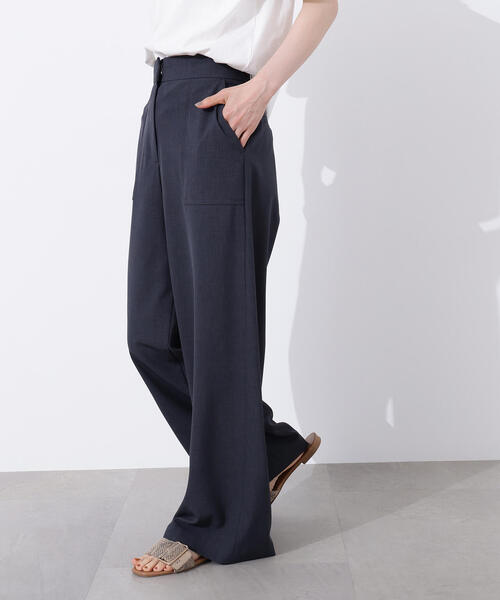 N.（N. Natural Beauty Basic）（エヌエヌナチュラルビューティーベーシック）の「【PS/低身長サイズ】ドライタッチストレートワイドパンツ《WEB限定商品》（その他パンツ・レディース・チャコールグレー/マスタード・MEDIUM/PS）」の6枚目の写真