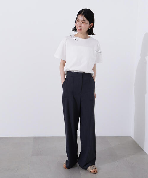 N.（N. Natural Beauty Basic）（エヌエヌナチュラルビューティーベーシック）の「【PS/低身長サイズ】ドライタッチストレートワイドパンツ《WEB限定商品》（その他パンツ・レディース・チャコールグレー/マスタード・MEDIUM/PS）」の10枚目の写真