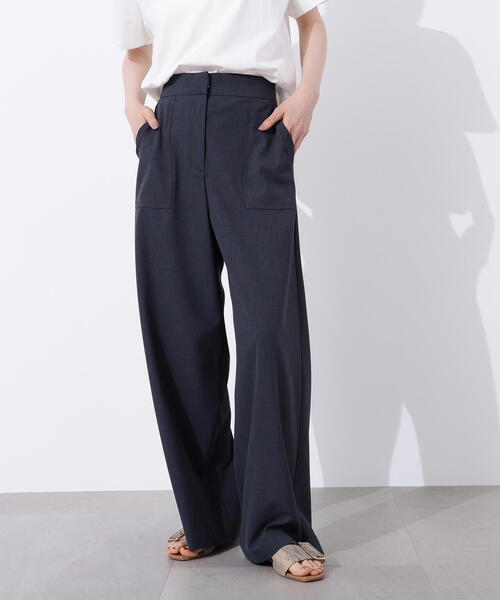 N.（N. Natural Beauty Basic）（エヌエヌナチュラルビューティーベーシック）の「【PS/低身長サイズ】ドライタッチストレートワイドパンツ《WEB限定商品》（その他パンツ・レディース・チャコールグレー/マスタード・MEDIUM/PS）」の11枚目の写真